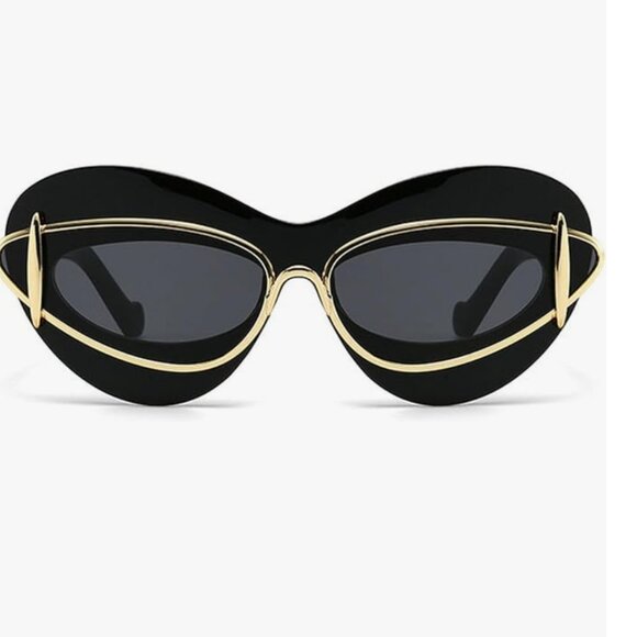 Cat Eye Sunglasses Women 2024 Luxury Brand Designer Vintage Y2k Punk Sun Glasses - Picture 5 of 5